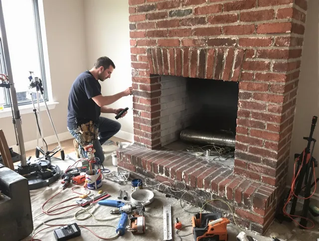 San Juan Capistrano Chimney Sweep specialist finalizing chimney liner service in San Juan Capistrano, CA