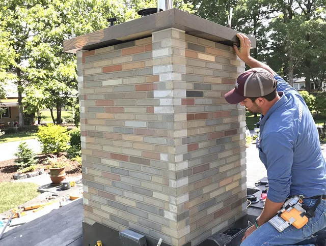 San Juan Capistrano Chimney Sweep completing a modern chimney remodel in San Juan Capistrano, CA