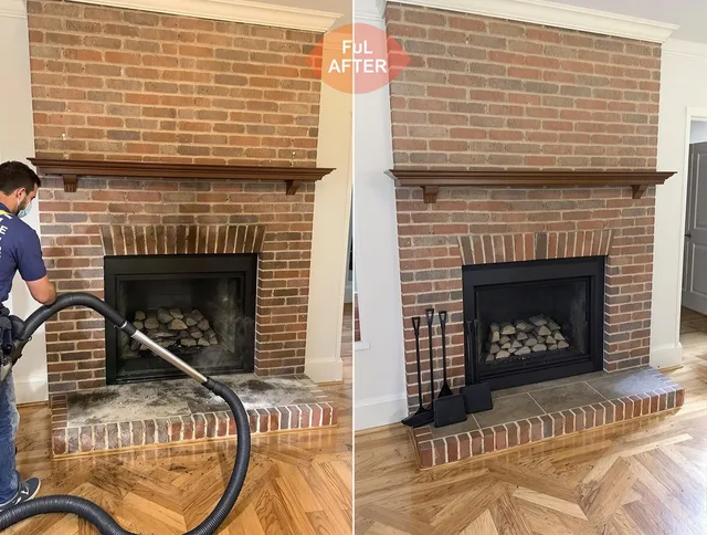 San Juan Capistrano Chimney Sweep carefully sanitizing a fireplace in San Juan Capistrano, CA