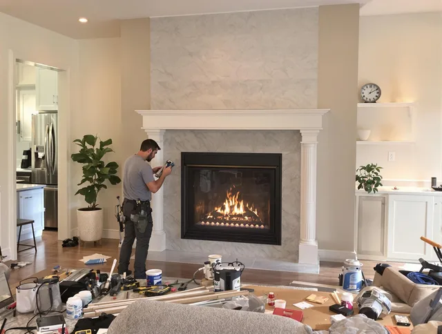 Newly installed fireplace by San Juan Capistrano Chimney Sweep in San Juan Capistrano, CA